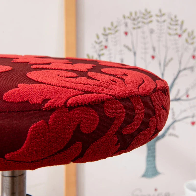 DecorBites™ Jacquard Elastic Bar Chair Cover - Stretch Round Seat Protector