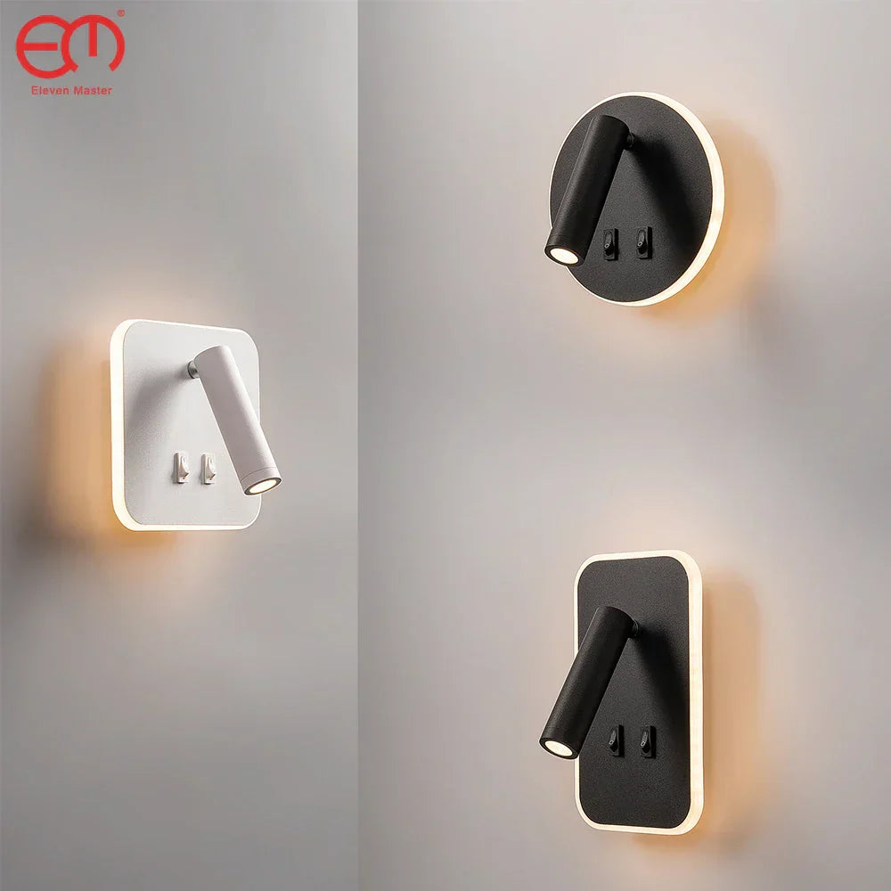 DecorBites™ Adjustable Wall Lamp for Bedroom, Study, or Reading - 350° Rotation, Switch Included