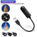 USB Projection Lamp with Switchable Pattern Design | LED Night Light for Christmas Halloween Planet Theme
