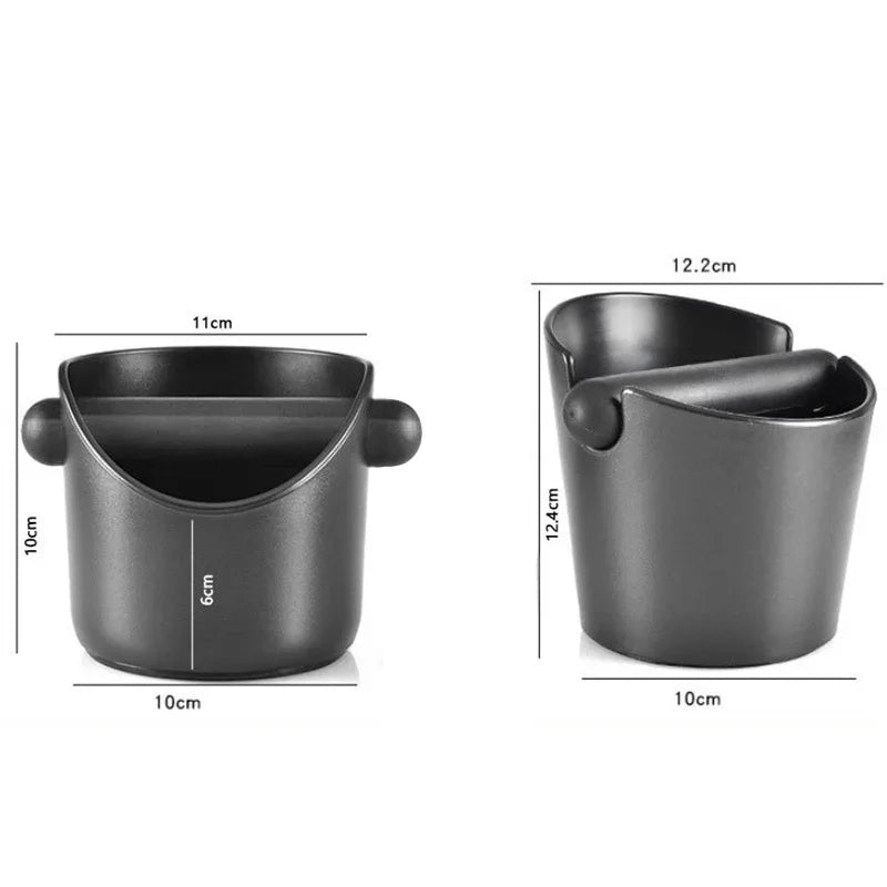 DecorBites™ Espresso Knock Box with Removable Bar and Non Slip Base