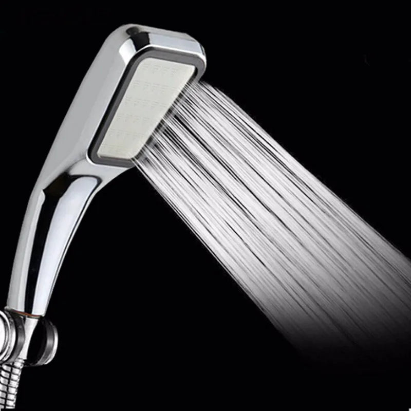 DecorBites™ 300-Hole ABS Chrome Square Rainfall Shower Head for High Pressure Handheld Showers
