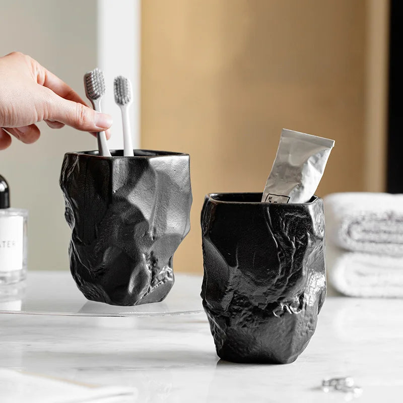 DecorBites™ Irregular Shaped Mouthwash Cup & Brush Holder Silicone Mold