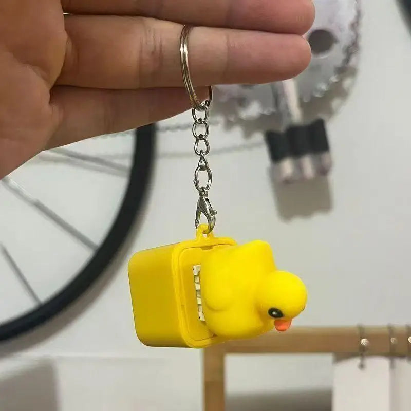 Funny Frog Duck Keychain | Rechargeable Fidget Clicker with LED Light