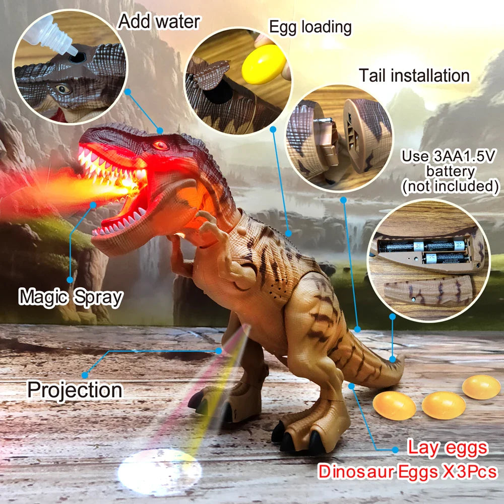 Large Mechanical Dinosaur Robot with Lights and Sounds