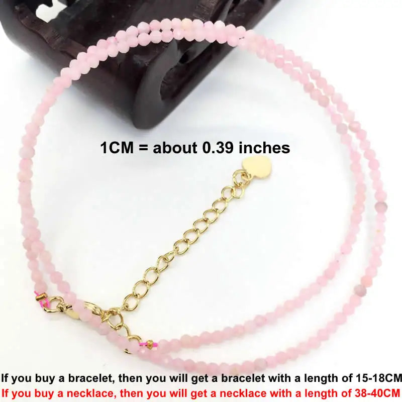 Faceted Gemstone Bead Choker Necklace and Bracelet Set | Natural Stone Jewelry for Men and Women