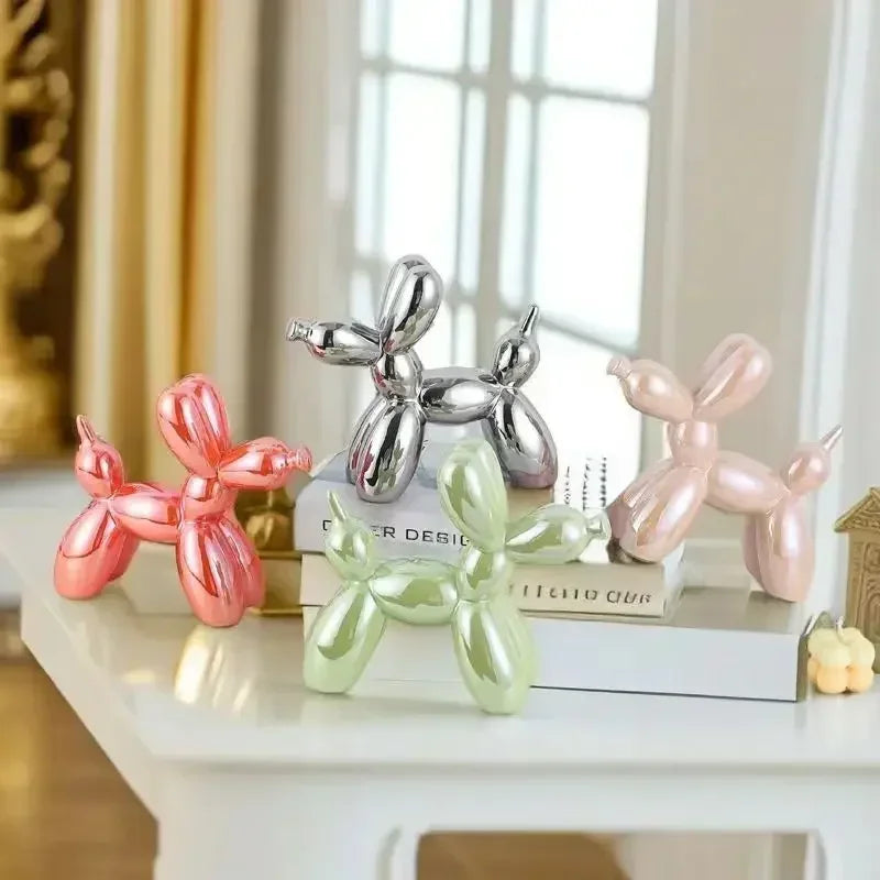 DecorBites™ 22cm Balloon Dog Ceramic Sculpture Decor Statue Office Gift