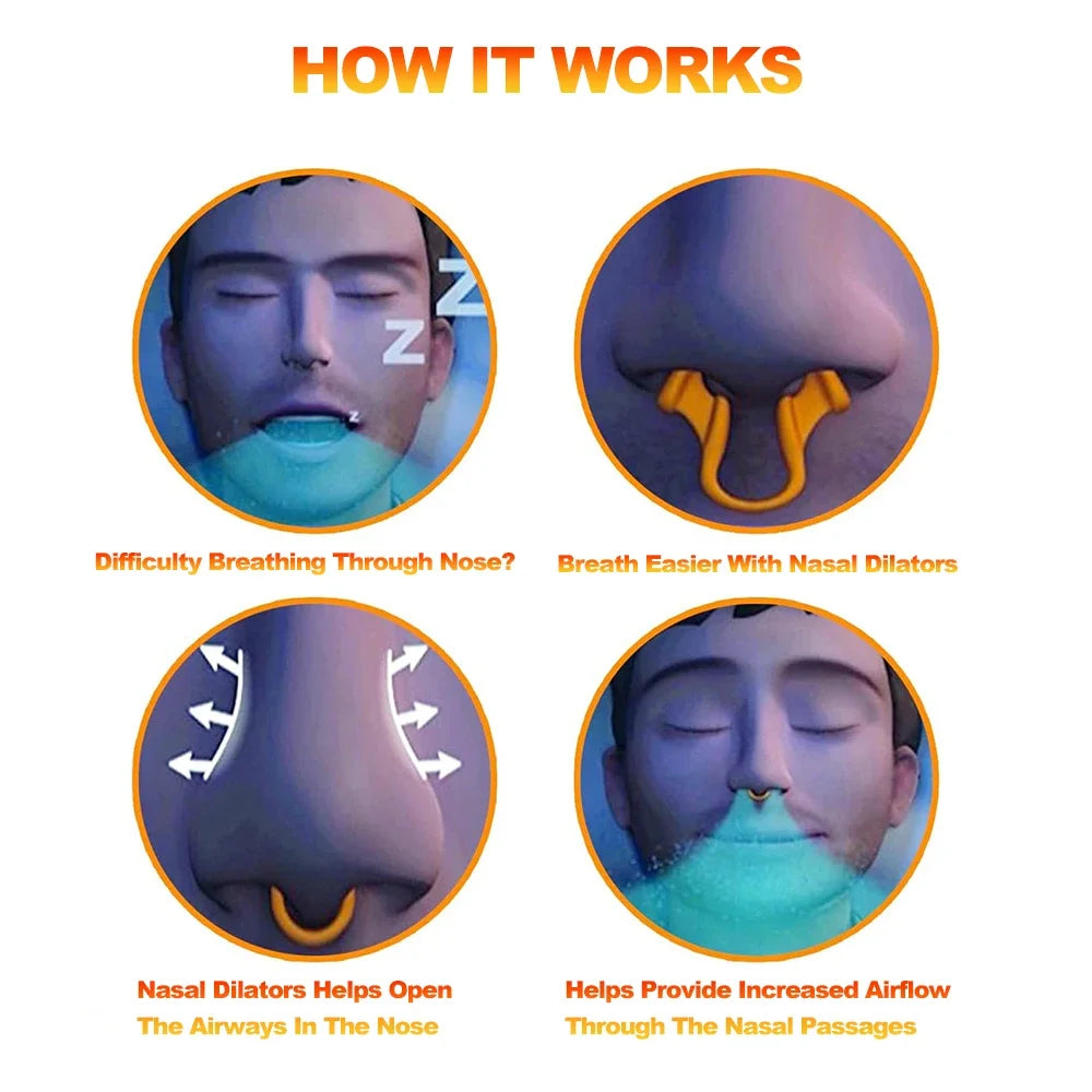 Silicone Nose Clip | Anti Snoring Nasal Dilator for Better Sleep