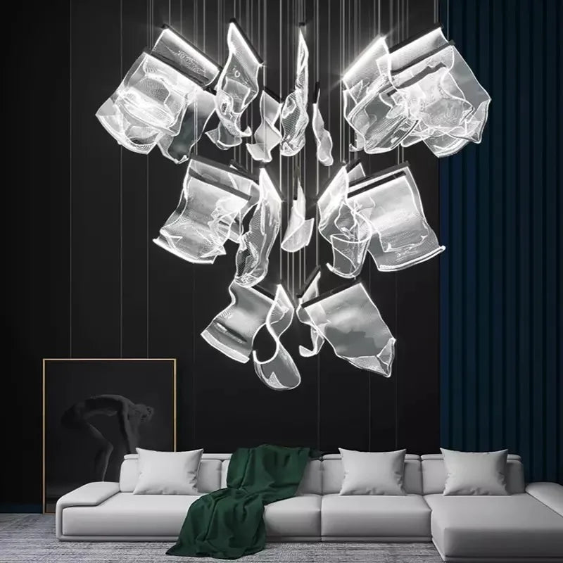 DecorBites™ LED Light Guide Ceiling Chandelier modern Novelty for Home Decor Lighting
