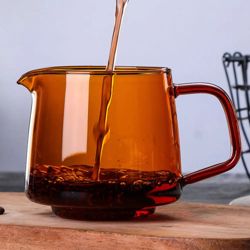 DecorBites™ Glass Coffee Sharing Pot Hand Made Coffee Maker Home Brewing Server