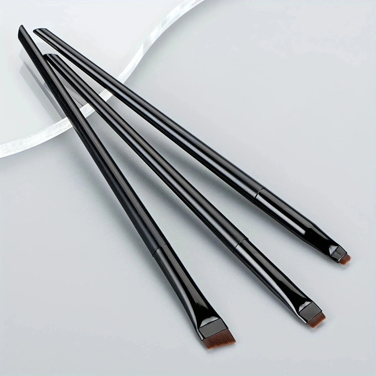 Ultra-Thin Eyebrow Brush Set | 3-Piece Angled Precision Makeup Brushes