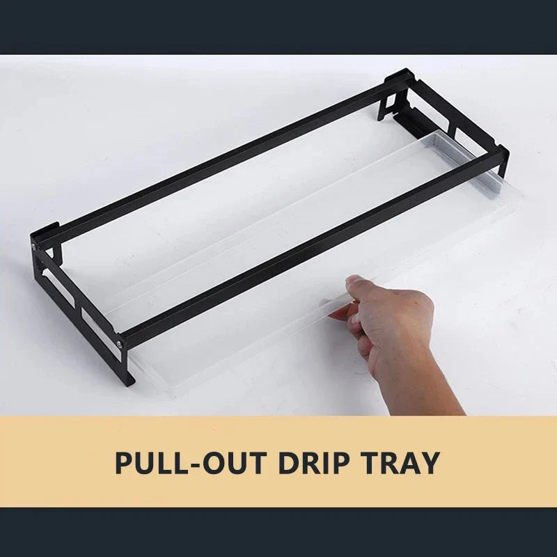 DecorBites™ Kitchen Wall Organizer Rack Utensil Drainer Storage Holder Shelves