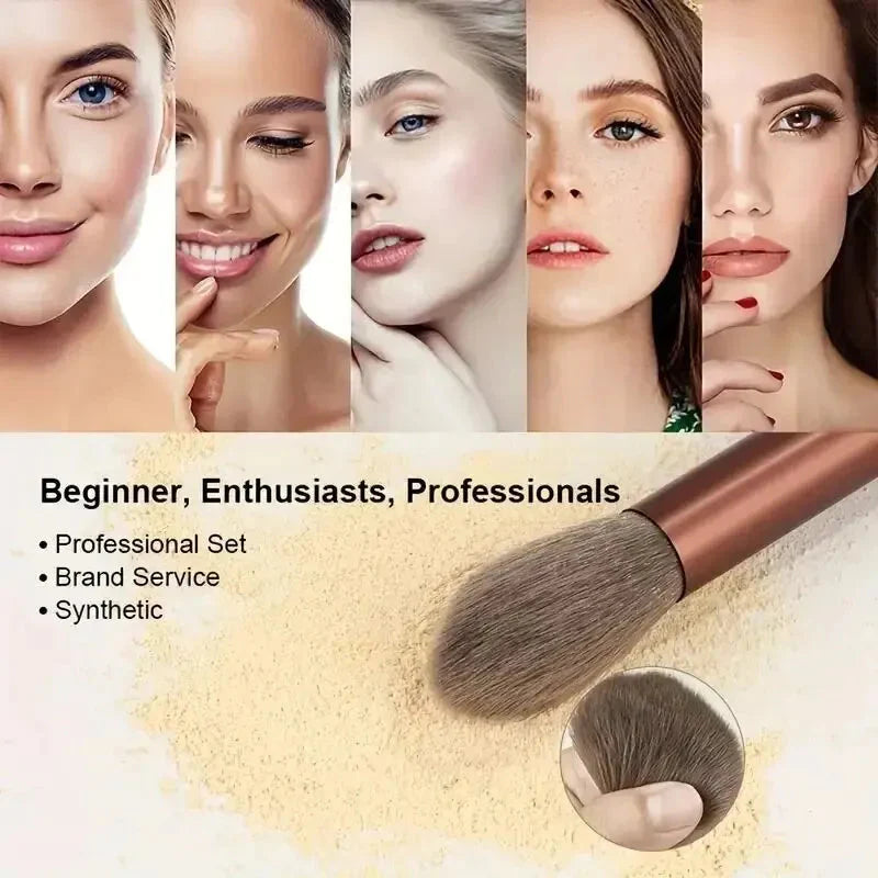 Soft Fluffy Professional Makeup Brush Set - 13-16pcs for Foundation, Eyeshadow, and More