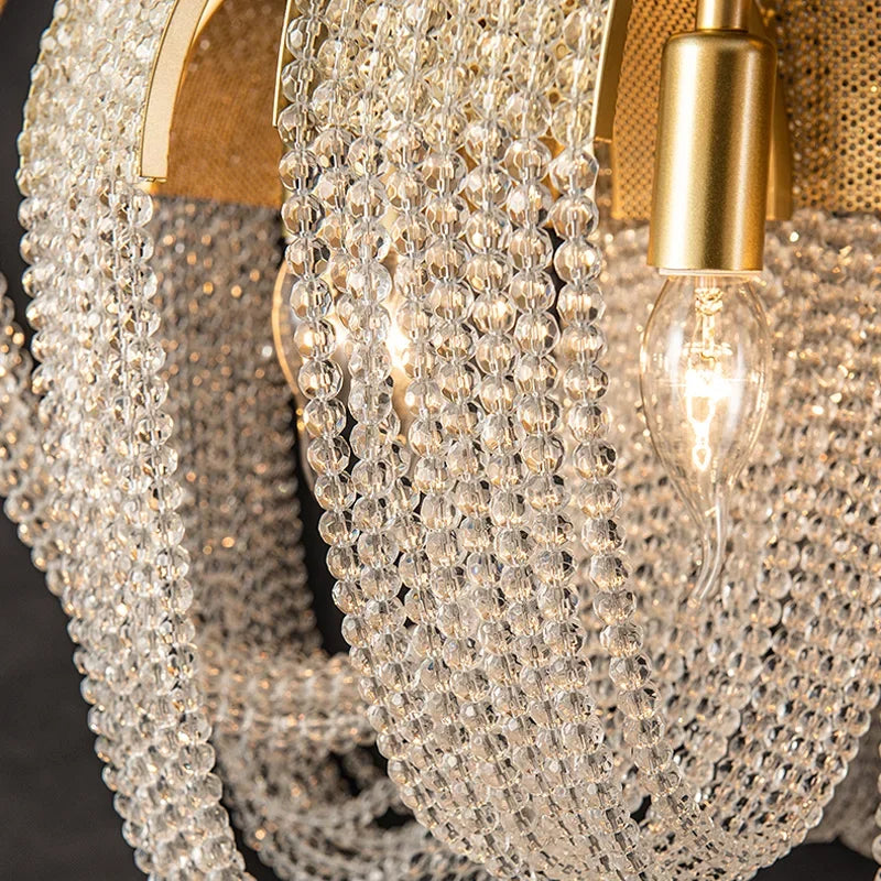 DecorBites™ Crystal Tassels LED Ceiling Chandelier for Elegant Home Decor Lighting