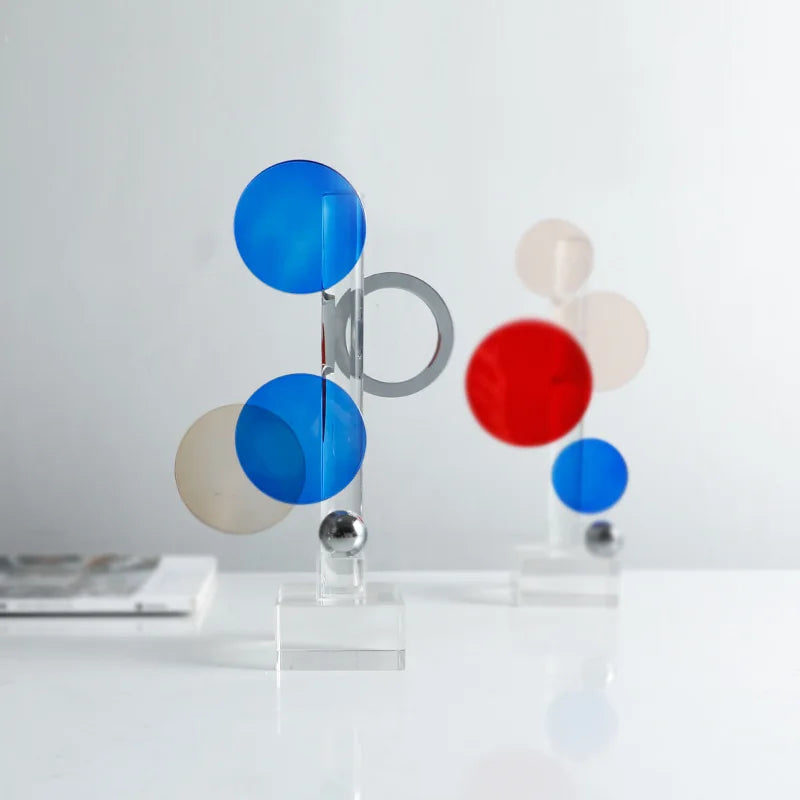 DecorBites™ Geometric Crystal Circle Sculpture Ornaments Home Decor Figurines