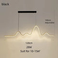 DecorBites™ LED Aluminum Chandelier Modern Wave Line Kitchen Island Pendant Light