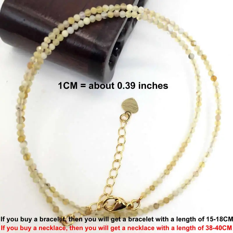 Faceted Gemstone Bead Choker Necklace and Bracelet Set | Natural Stone Jewelry for Men and Women