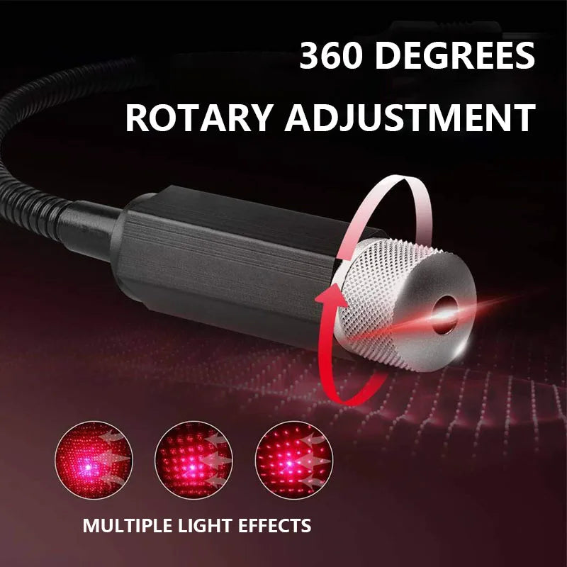 LED Car Roof Star Night Light Projector | USB Galaxy Atmosphere Lamp