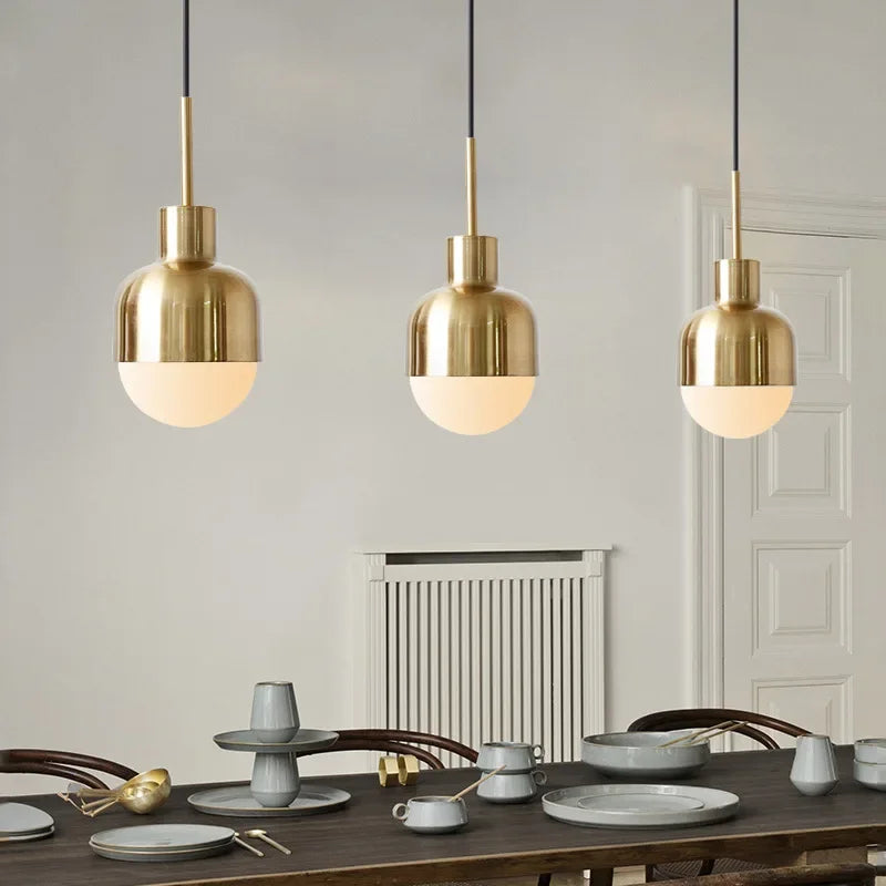 DecorBites™ Gold Iron Pendant Light for Kitchen Dining Room Restaurant Decor