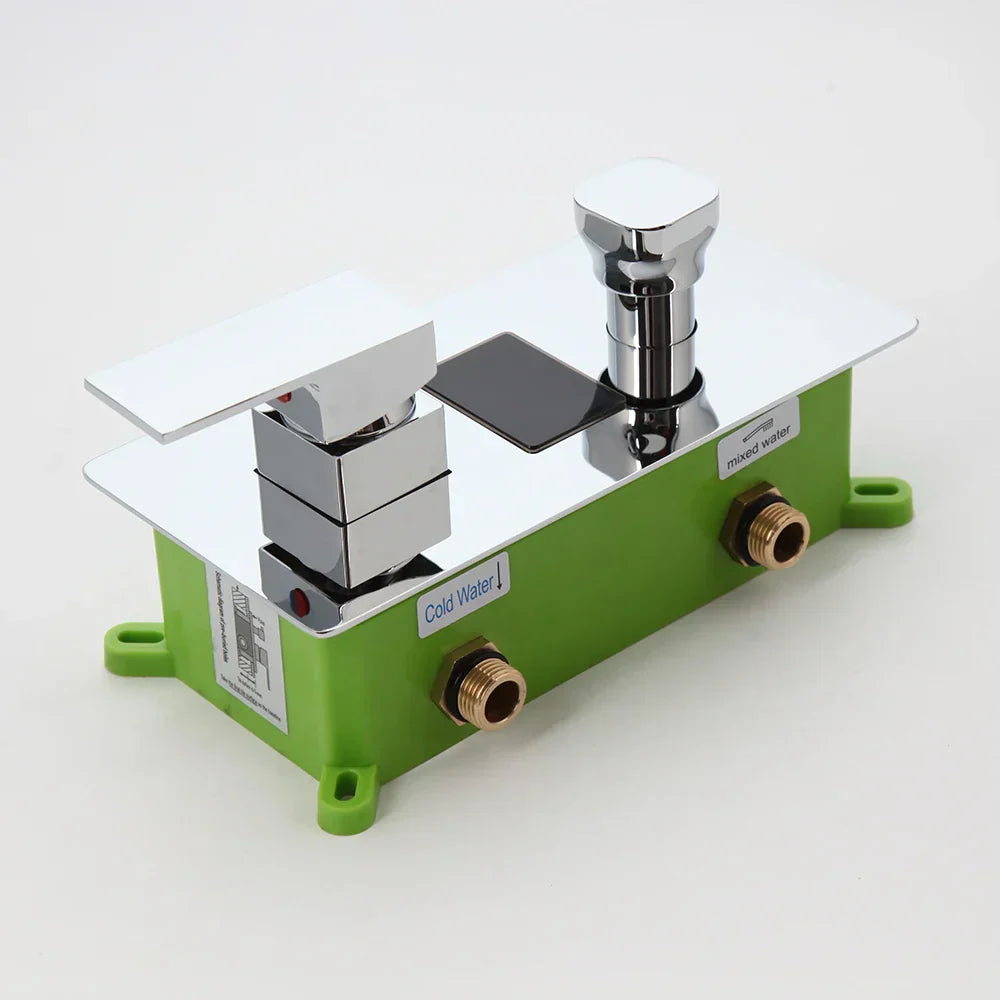 DecorBites™ Digital Shower Mixer Valve Control Panel with Single Handle - Wall Mount