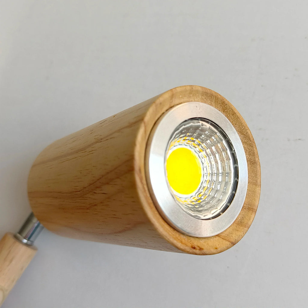 DecorBites™ LED Ceiling Lamp: Modern Wood Design with Spotlight for Various Spaces