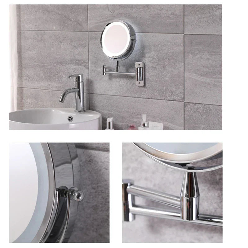 DecorBites™ LED Light Makeup Mirror 10X Magnification Double Side Touch Dimming