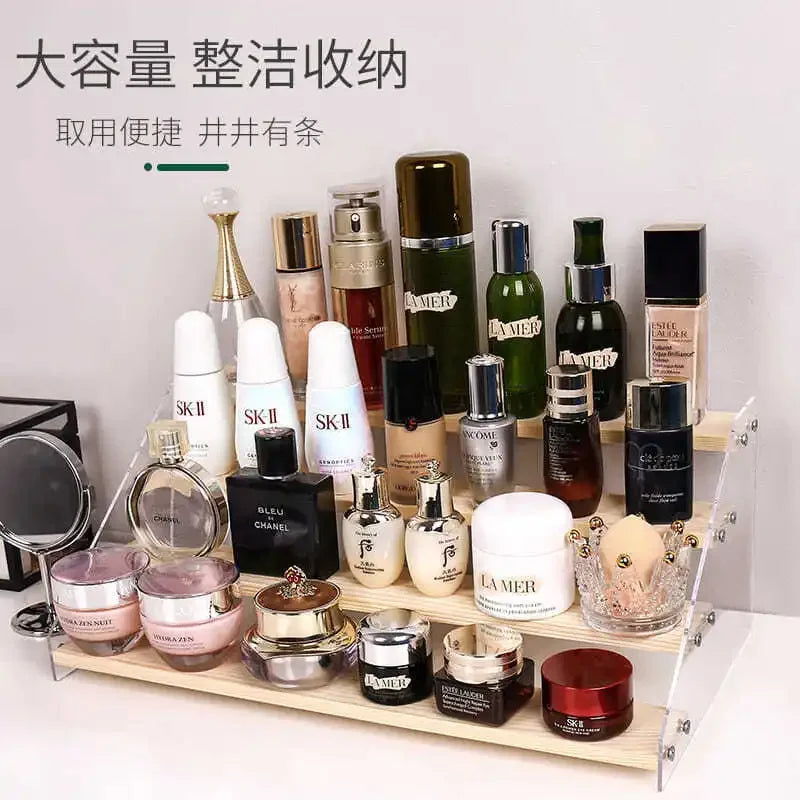 DecorBites™ Acrylic Makeup Organizer Display Stand - 5 Layer Clear Cosmetic Holder