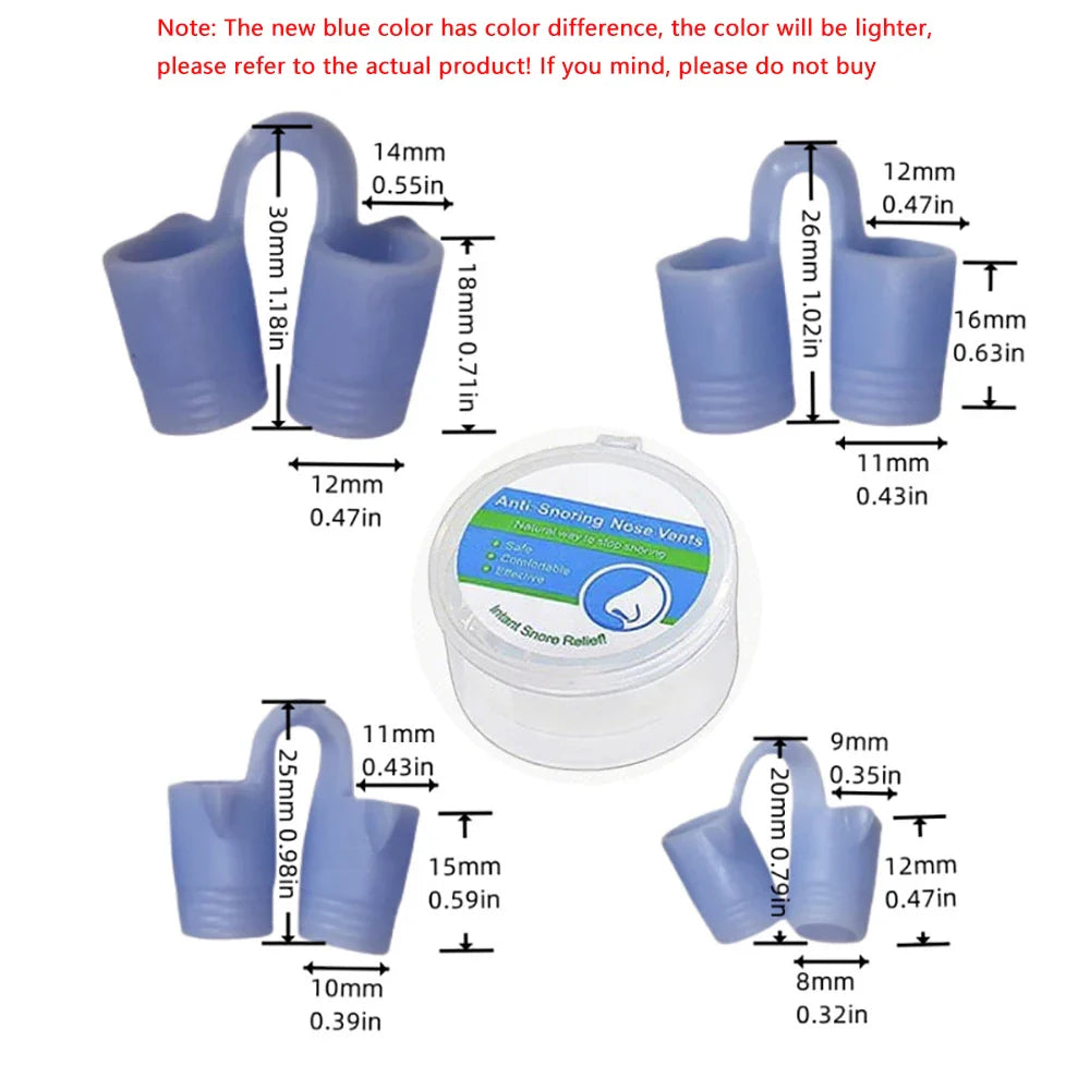 Blue Silicone Anti Snoring Devices | Nasal Dilators for Better Sleep
