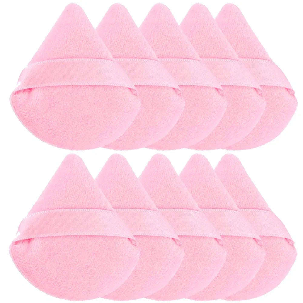 Reusable Triangle Velvet Powder Puffs | Soft Face Makeup Sponges