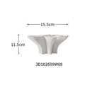 DecorBites™ Geometric Fold Ceramic Vase: Abstract Handicraft Sculpture for Home Decoration