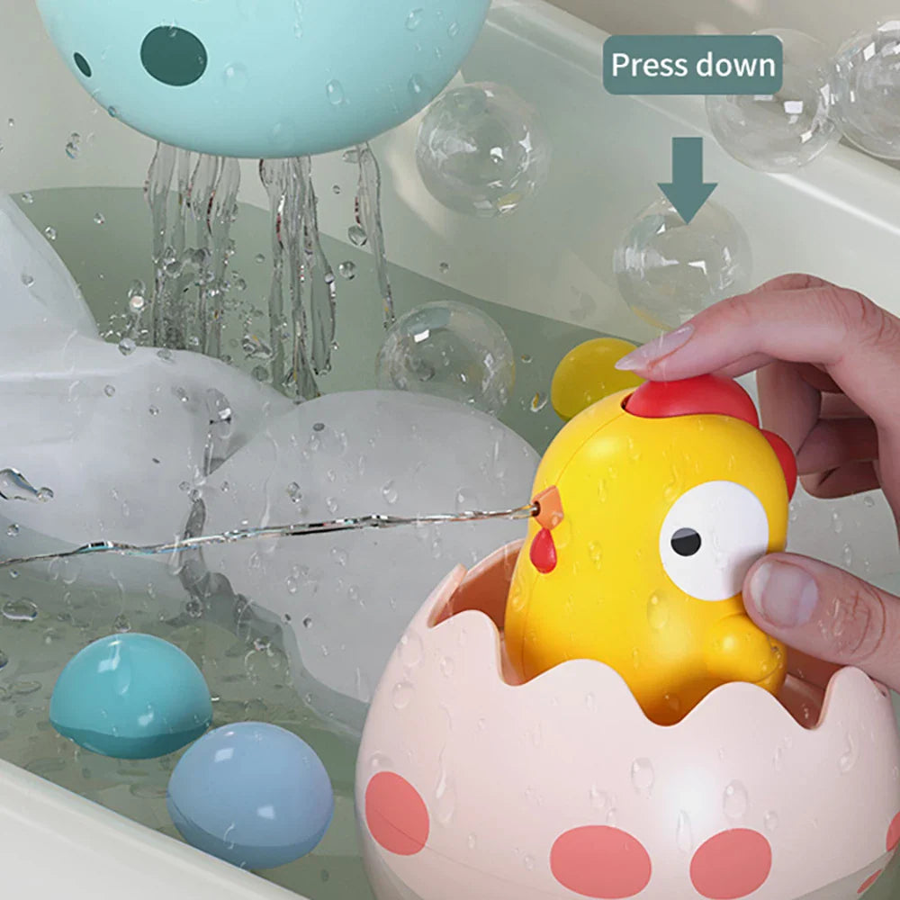 Dinosaur Eggshell Bath Spray Toys | Fun Baby Shower Duck Set
