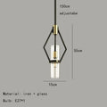 DecorBites™ Clear Glass E27 Bulb Pendant Lights for Dining Room, Kitchen, Bedroom