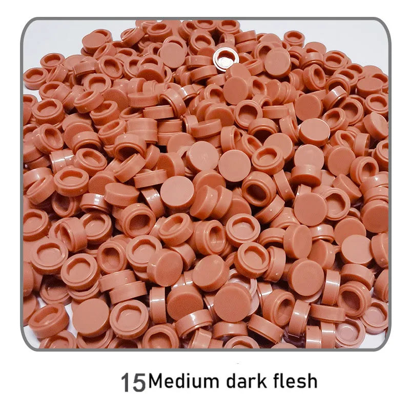 1000Pcs Tile 1x1 Round Building Blocks | 52 Color DIY Educational Creative Toy Set