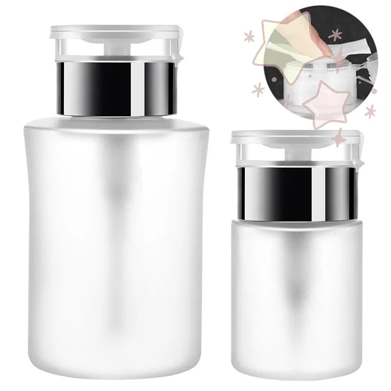 60ml 150ml 180ml 250ml Empty Pump Dispenser Bottle | Refillable UV Gel Polish Remover Container