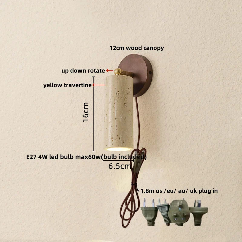DecorBites™ Copper LED Wall Light Fixture Nordic Modern Plug In Bedside Lamp