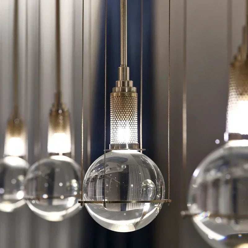 DecorBites™ Crystal Ball LED Pendant Light for Dining Restaurant & Bedroom