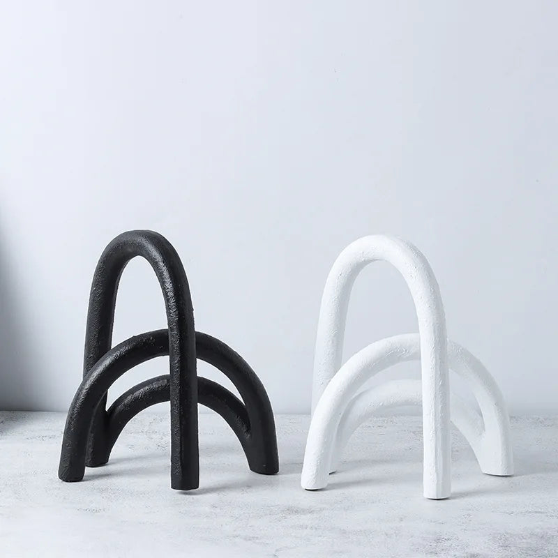 DecorBites™ Abstract Resin Geometry Arch Decor Figurine Craft for Home Decor