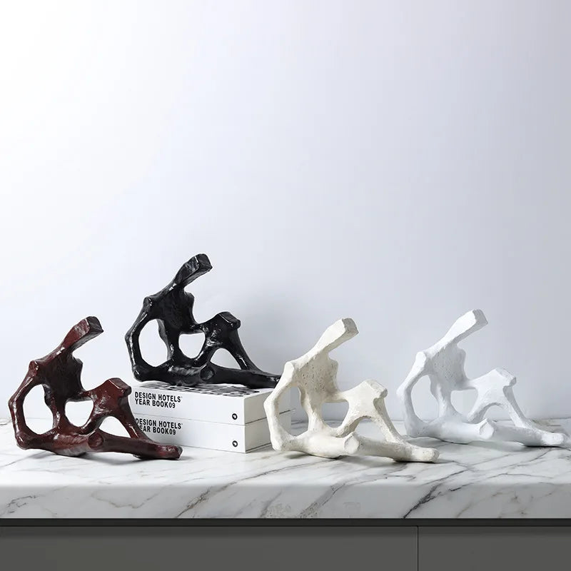 DecorBites™ Abstract Skeleton Decor Figure Sculpture | Home Decoration Figurine