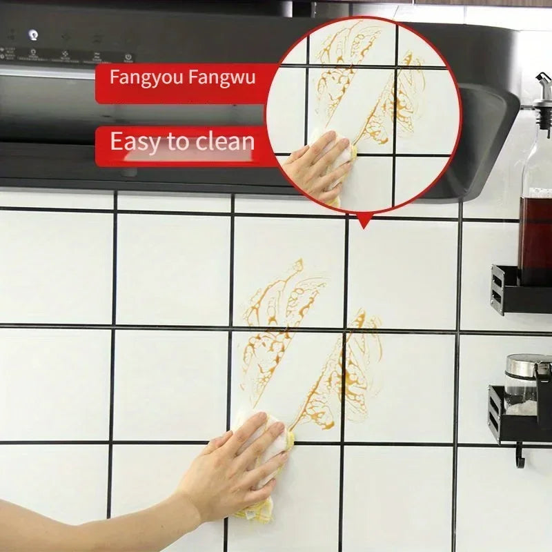 Plastic Electrostatic Wall Film | Waterproof, Oil-Proof Kitchen Tile Protector