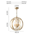 DecorBites™ Gold Crystal Chandelier Ring Ball Ceiling Light