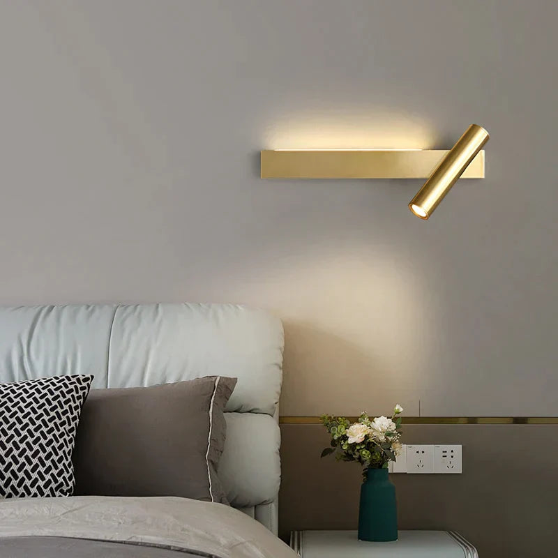 DecorBites™ Copper Wall Light Nordic Style for Bedroom Bedside, Modern Minimalist Design