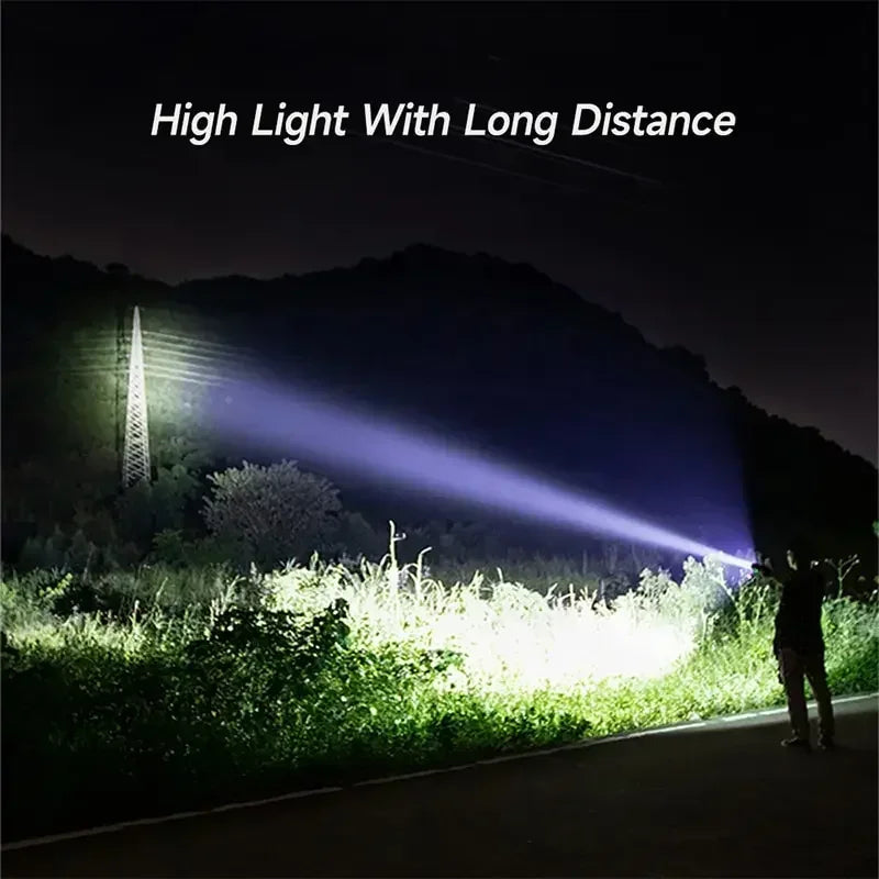 ESMARTER Super Bright LED Flashlight | USB Rechargeable 450 Lumen Torch for Camping