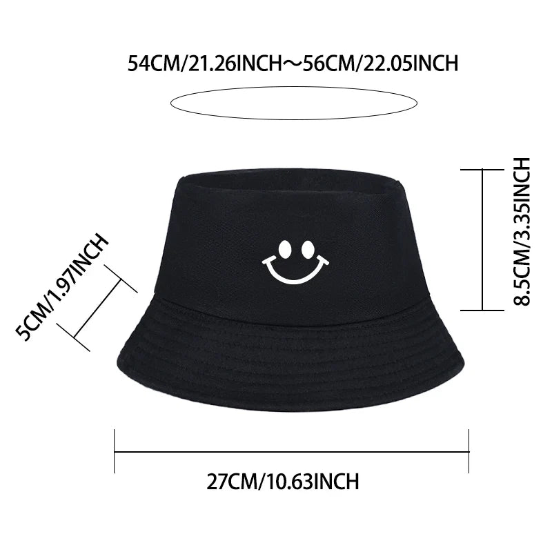 Smiley Face Fisherman Hat for Kids | Cute UV Protective Foldable Sun Hat