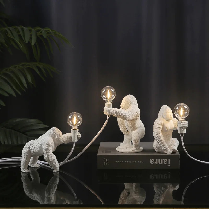 DecorBites™ Gorilla Night Light Indoor Decor Resin Small Lamp