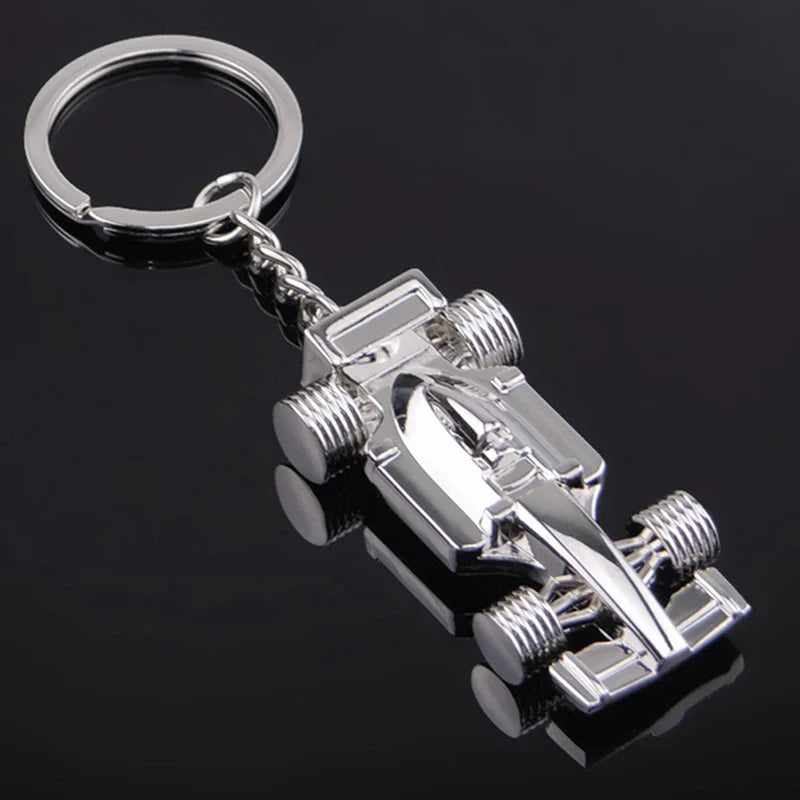 Mini Formula 1 Racing Car Keychain | Zinc Alloy Key Ring for Men
