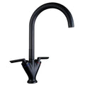 DecorBites™ Double Handle Kitchen Sink Mixer Tap, Round Swivel Faucet