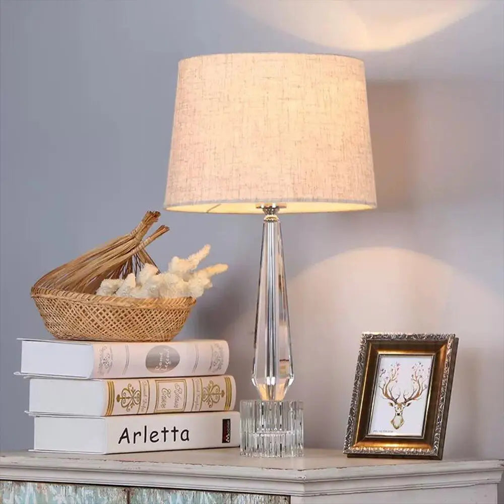 DecorBites™ Crystal Table Lamp LED Light Fixture with Remote Control