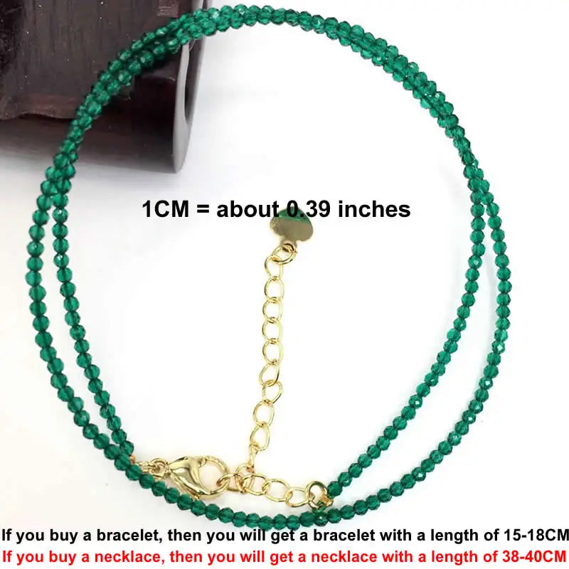Faceted Gemstone Bead Choker Necklace and Bracelet Set | Natural Stone Jewelry for Men and Women