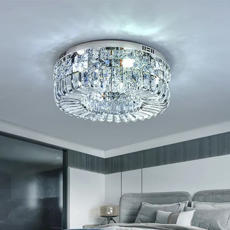 DecorBites™ Crystal Ring LED Ceiling Lamp for Modern Luxury Living