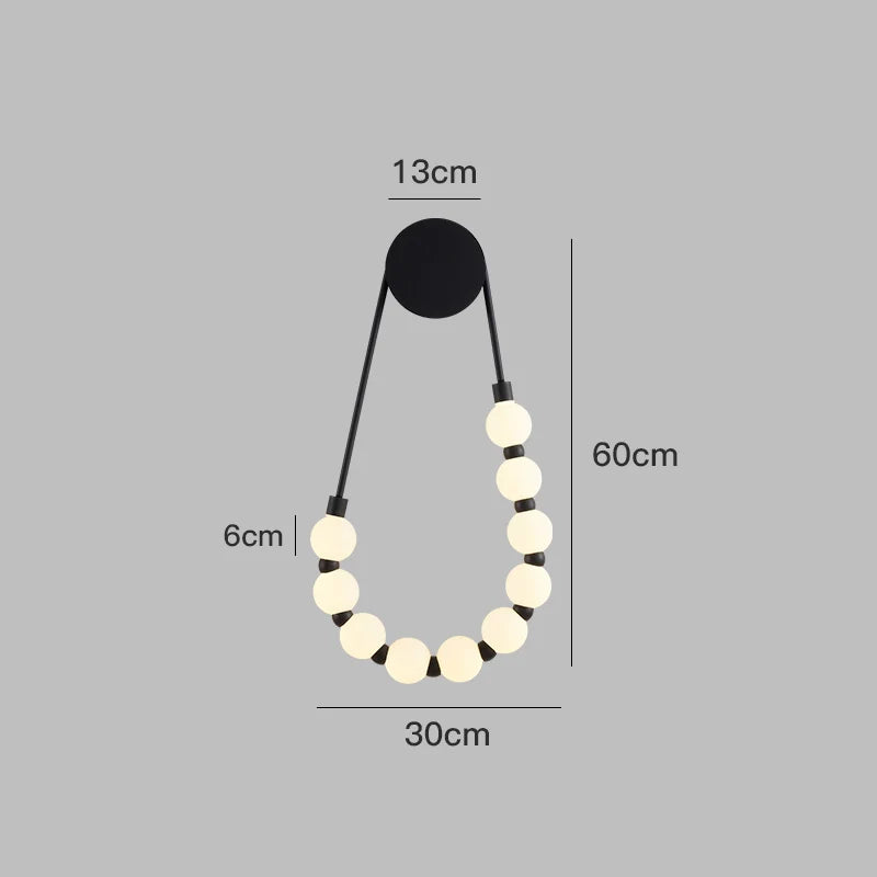 DecorBites™ Cream Italian Style Asymmetric Magic Bean Wall Lamp