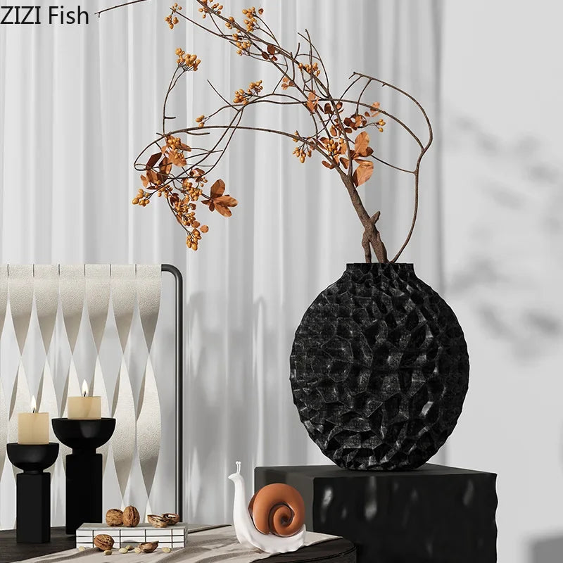 Decorbites honeycomb vase terracotta ceramic desk decor for office